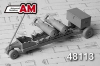 AMC 48113  дополнения из смолы  Тележка для транспортировки 50-100 кг авиабомб  (1:48) 2000002085935