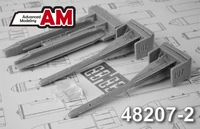 AMC 48207-2  дополнения из смолы  Ракета "воздух-воздух" Р-60 с ПУ П-62-2 (2шт.)   (1:48) 2000002094852
