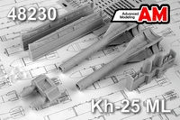 AMC 48230  дополнения из смолы  Авиационная ракета Х-25МЛ "изделие 713" с АПУ-68УМ2 (2шт.)  (1:48) 2000002095132