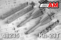 AMC 48235  дополнения из смолы  Авиационная управляемая ракета Х-29Т с пусковой АКУ-58-1  (1:48) 2000002085836