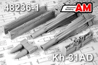 AMC 48236-1  дополнения из смолы  Авиационная управляемая ракета Х-31АД с пусковой АКУ-58  (1:48) 2000002085843