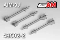 AMC 48502-2  дополнения из смолы  AIM-9J (4шт.)  (1:48) 2000002194392