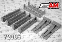 AMC 72005  дополнения из смолы  Балка двухпостовая (2шт) с БД3-УСК-А (4шт.) для С-34 и С-35 (1:72) 2000002094845