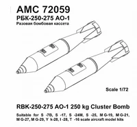 AMC 72059  дополнения из смолы  РБК-250-275 АО-1 (2шт.)  (1:72) 2000002164845