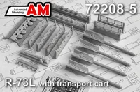 AMC 72208-5  дополнения из смолы  Транспортная тележка с ракетами Р-73  (1:72) 2000002126126