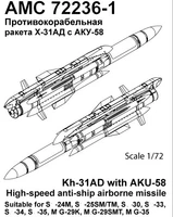 AMC 72236-1  дополнения из смолы  Х-31АД с АКУ-58 (2шт.)  (1:72) 2000002164951