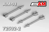 AMC 72502-2  дополнения из смолы  AIM-9J (4шт.)  (1:72) 2000002194354