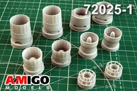 AMG 72025-1  дополнения из смолы  Сопло двигателя АЛ-41Ф1С для С-35С (2шт. для GWH)  (1:72) 2000002095255