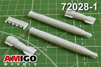 AMG 72028-1  дополнения из смолы  С-17М3/М4, M&amp;G-29 подвесной топливный бак ПТБ-1150  (1:72) 2000002126904
