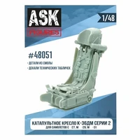 ASK48051  дополнения из смолы  Кресло К-36ДМ серии 2 (для  С-27, М-29, М-31) + декали  (1:48) 2000000181929
