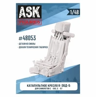 ASK48053  дополнения из смолы  Кресло К-36Д-5 (для самолетов С-35, С-57) + декали  (1:48) 2000000181943