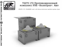 f72275  дополнения из смолы  Противодроновый комплекс РЭБ «Волнорез». 4шт  (1:72) 2000002157243
