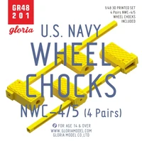 GR48201  дополнения из смолы  U.S. NAVY Wheel Chocks NWC-4/5 (4 Pairs)  (1:48) 2000002156185