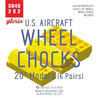 GR48202  дополнения из смолы  U.S. Aircrafts Wheel Chocks 20" Models(6 Pairs)  (1:48) 2000002156192