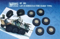 HF805  дополнения из смолы  LAV-25 SERIES 8x8 TIRE (EARLY)  (1:35) 2000000156002