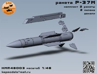 KMR48003   дополнения из смолы  Ракета Р-37м + АКУ 620Э 2 шт. комплект   (1:48) 2000002160496