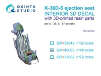 QR+48063  дополнения из смолы  Кат. кресло К-36Д-5 (С-35, С-57) (Для всех моделей)  (1:48) 2000002169741