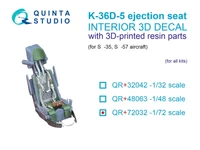 QR+72032  дополнения из смолы  Кат. кресло К-36Д-5 (для С-35, С-57) (Для всех моделей)  (1:72) 2000002168959