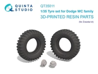 QT35011  дополнения из смолы  Комплект из 5 нагруженных шин для семейства Dodge WC (Звезда)  (1:35) 2000002191230