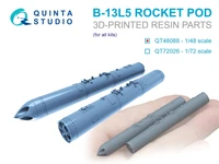 QT48088  дополнения из смолы  Блоки неуправляемых ракет Б-13Л5, 2 шт. (для всех моделей)  (1:48) 2000002201922