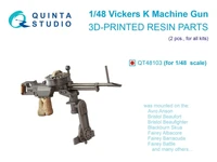 QT48103  дополнения из смолы  Авиационный пулемет Vickers K, 2 шт (для всех моделей)  (1:48) 2000002191810