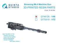 QT48126  дополнения из смолы  Авиационный пулемет Browning Mk.II, 4 шт (для всех моделей)  (1:48) 2000002191858