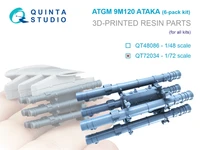 QT72034  дополнения из смолы  ПТУР 9M120 «Атака», модуль из шести штук (для всех моделей)  (1:72) 2000002201694