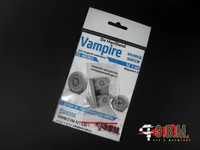 RS48085  дополнения из смолы  Колеса шасси DH Vampire Тип-4 (прямой протектор, спицованый)  (1:48) 2000002173243
