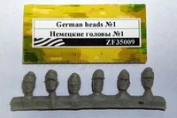 ZF35009  дополнения из смолы  Немецкие головы №1  (1:35) 2000000103341