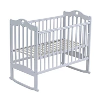 Кровать детская Мой малыш 5 (колесо-качалка,автостенка,накладка ПВХ), массив березы 01263779573