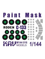 KAV M144 016  инструменты для работы с краской  Окрасочная маска для C-133 (Roden)  (1:144) 2000002120681
