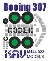 KAV M144 022  инструменты для работы с краской  Окрасочная маска на Boeing 307 (Roden)  (1:144) 2000000173580