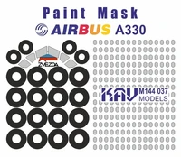 KAV M144 037  инструменты для работы с краской  Окрасочная маска на Аэробус А-330 (Звезда)  (1:144) 2000002171553