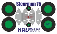 KAV M32 003  инструменты для работы с краской  Окрасочная маска на Stearman 75 Kaydet (ICM)  (1:32) 2000000173627
