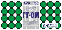 KAV M35 171  инструменты для работы с краской  Окрасочная маска на ГТ-СМ (AVD)  (1:35) 2000002200178