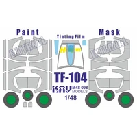 KAV M48 098  инструменты для работы с краской  Окрасочная маска на TF-104 Profi (Hasegawa)  (1:48) 2000002200840