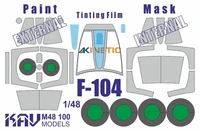 KAV M48 100  инструменты для работы с краской  Окрасочная маска на F-104 Profi (Kinetic)  (1:48) 2000002200369