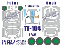 KAV M48 102  инструменты для работы с краской  Окрасочная маска на TF-104 Profi (Kinetic)  (1:48) 2000002200345