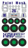 KAV M72 007  инструменты для работы с краской  Окрасочная маска на Halo-26 (Звезда)  (1:72) 2000002156956