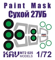 KAV M72 025  инструменты для работы с краской  Маска на остекление С-27УБ / С-30СМ (Звезда)  (1:72) 2000000175171