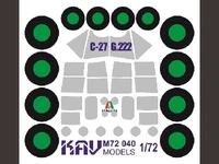 KAV M72 040  инструменты для работы с краской  Окрасочная маска C-27/G.222 (Italeri)  (1:72) 2000000175317