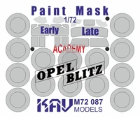 KAV M72 087  инструменты для работы с краской  Окрасочная маска на Opel Blitz (Academy)  (1:72) 2000002156987
