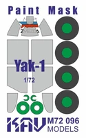 KAV M72 096  маски окрасочные  Окрасочная маска на остекление Y@K-1 (Звезда)  (1:72) 2000002186373