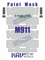 KAV M72 101  инструменты для работы с краской  Окрасочная маска на M911 C-HET (Takom)  (1:72) 2000002200543