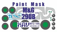 KAV M72 109 инструменты для работы с краской Окрасочная маска на остекление М&amp;G-29UB (Trump)  (1:72) 2000002200598
