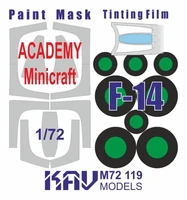 KAV M72 119  инструменты для работы с краской  Окрасочная маска F-14 Profi (Academy/Моделист)  (1:72 2000002220619