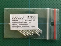 350L30  металлические стволы  305mm(12") L/45 mark10 Indefatigable Class 10шт.  (1:350) 2000002084501
