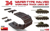 35216  траки наборные  Tанк-34 WAFER-TYPE HALVED WORKABLE TRACK LINKS SET  (1:35) 4820183310484