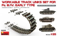 35235  траки наборные  WORKABLE TRACK LINKS SET FOR Pz.III / Pz.IV EARLY TYPE  (1:35) 4820183310712