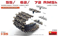 37052  траки наборные  Танк-55/62/72 RMSh WORKABLE TRACK LINKS SET. LATE TYPE  (1:35) 4820183311757